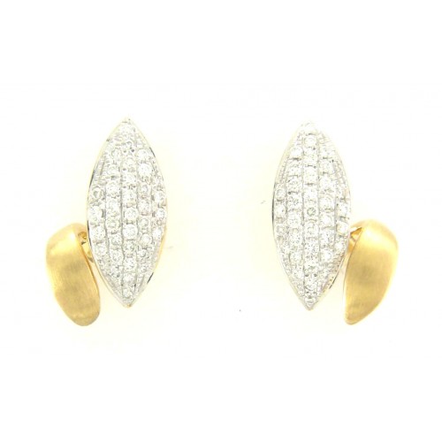 18K Yellow Gold Diamond Earrings