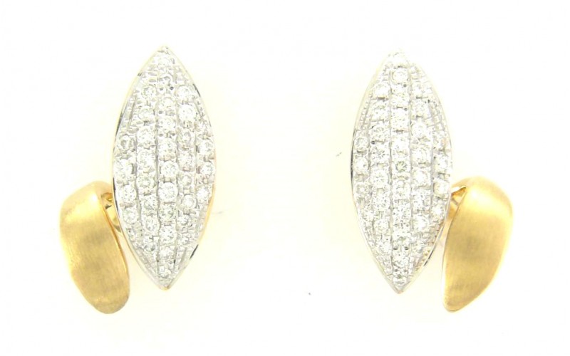 18K Yellow Gold Diamond Earrings