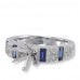 14K White Gold Sapphire With Diamond Ring Mounting