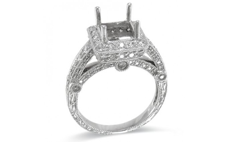 Pt900 Platinum Diamond Ring Mounting