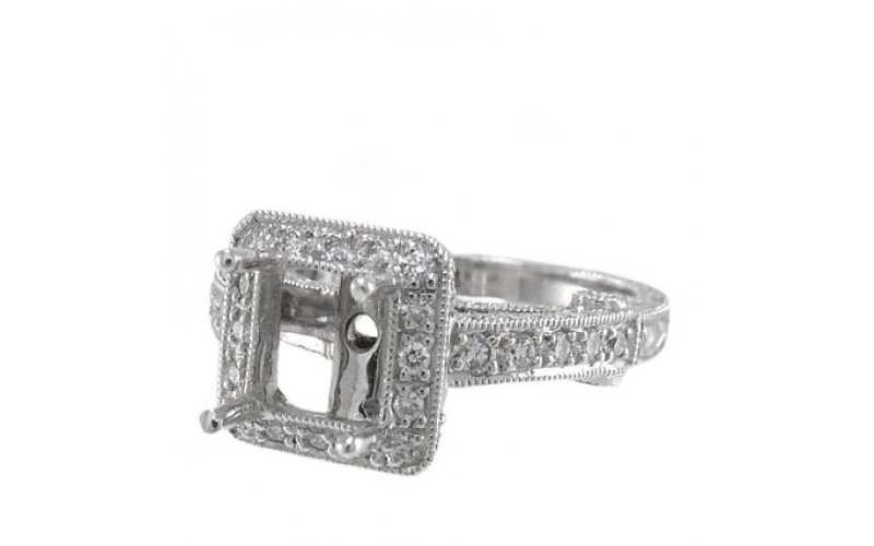 Pt900 Platinum Diamond Ring Mounting