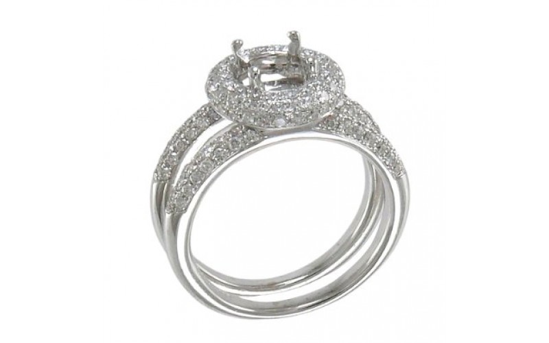 14K Yellow & White Gold Diamond Ring Mounting