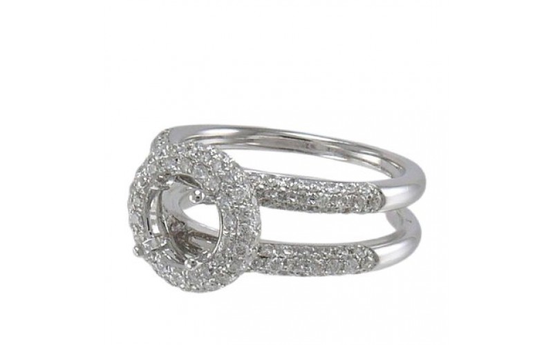 14K Yellow & White Gold Diamond Ring Mounting