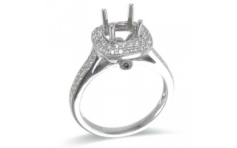 18K White Gold Diamond Ring Mounting