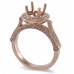 14K Rose Gold Diamond Ring Mounting