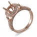 14K Rose Gold Diamond Ring Mounting