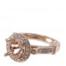 14K Rose Gold Diamond Ring Mounting