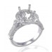 14K White Gold Diamond Ring Mounting