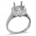 14K White Gold Diamond Ring Mounting