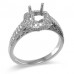 14K White Gold Diamond Ring Mounting