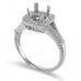 14K White Gold Diamond Ring Mounting