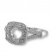 14K White Gold Diamond Ring Mounting