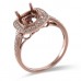 14K Rose Gold Diamond Ring Mounting