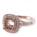 14K Rose Gold Diamond Ring Mounting