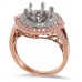 14K Rose & White Gold Diamond Ring Mounting