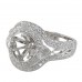 14K White Gold Diamond Ring Mounting