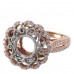 14K Rose & White Gold Diamond Ring Mounting