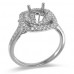 14K White Gold Diamond Ring Mounting