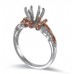 14K Rose & White Gold Diamond Ring Mounting