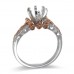 14K Rose & White Gold Diamond Ring Mounting