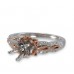 14K Rose & White Gold Diamond Ring Mounting