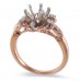 14K Rose & White Gold Diamond Ring Mounting