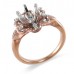 14K Rose & White Gold Diamond Ring Mounting