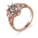 14K Rose & White Gold Diamond Ring Mounting