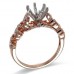 14K Rose & White Gold Diamond Ring Mounting