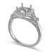 14K White Gold Diamond Ring Mounting