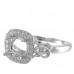 14K White Gold Diamond Ring Mounting