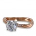 14K Rose & White Gold Diamond Ring Mounting