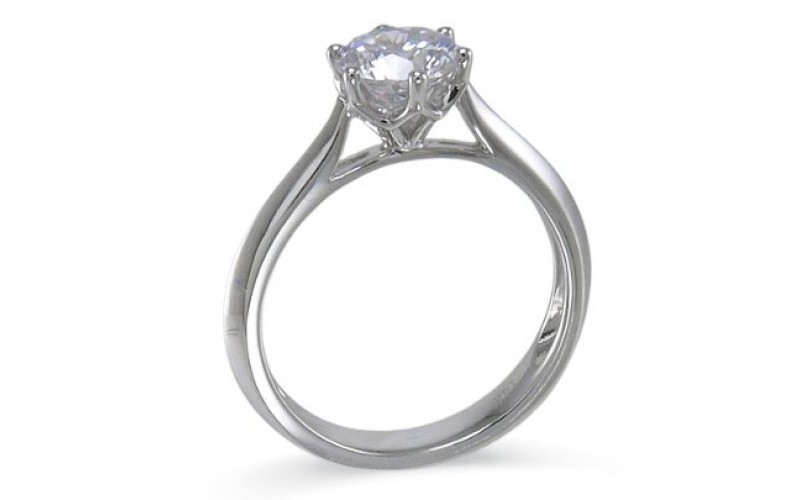 14K White Gold Diamond Ring Mounting