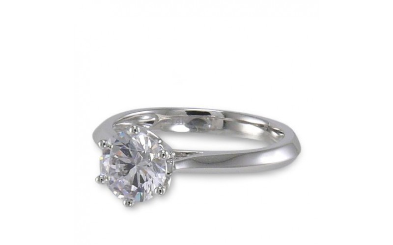 14K White Gold Diamond Ring Mounting