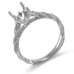 14K White Gold Diamond Ring Mounting