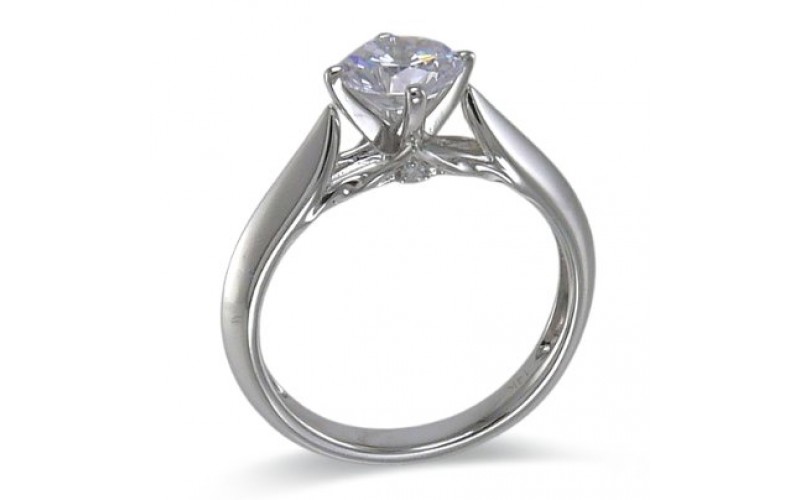 14K White Gold Diamond Ring Mounting