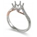 14K Rose & White Gold Diamond Ring Mounting