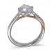 14K Rose & White Gold Diamond Ring Mounting