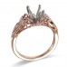 14K Rose & White Gold Diamond Ring Mounting