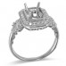 14K White Gold Diamond Ring Mounting