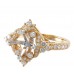 14K Yellow & White Gold Diamond Ring Mounting