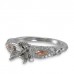 14K Rose & White Gold Diamond Ring Mounting