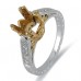 14K Yellow & White Gold Diamond Ring Mounting