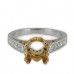 14K Yellow & White Gold Diamond Ring Mounting