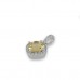 14K Yellow Gold Peridot With Diamond Pendant