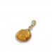 14K Yellow Gold Cirtine With Diamond Pendant
