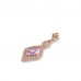 14K Rose Gold Amethyst With Diamond Pendant