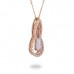 14K Rose Gold Amethyst With Diamond Pendant