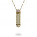 14K Yellow Gold Cirtine & Diamond Pendant With Chain