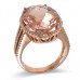 14K Rose Gold MorganiteWith Diamond Ring